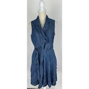 Tommy Hilfiger Denim Sleeveless Dress Blue Womens Size 12